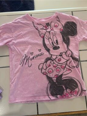 Disney Minnie Mouse Pink Graphic Kids Pajama Top